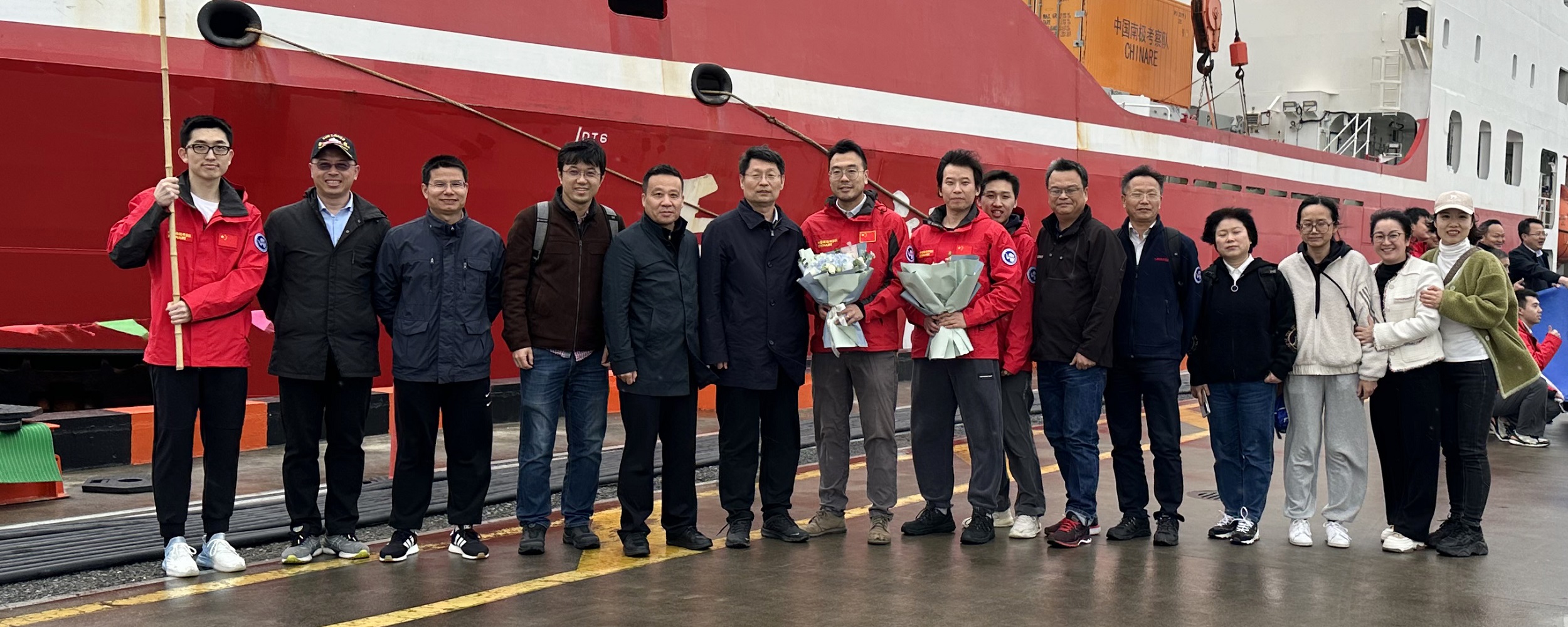 The team members of the SIO, who participated in the China’s 39th Antarctic Scientific Expedition, returned